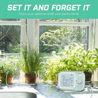 Automatic Plant Waterer Indoor Self Watering System for 15 Potted Plants, Auto Drip Irrigation Kit Programmable Water Timer with Smart Humidity Detection, Green
