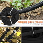 Soaker Hose 150 FT for Garden with 1/2" Diameter Irrigation Hose Save 70% of Water Solid Brass Interface Eminently Suitable for Lawn and Garden Bed Cover