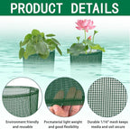 EBaokuup 4 Pcs Aquatic Pond Planting Bags-7" Reusable Mesh Water Garden Pond Plant Pot-Breathable Green Square Lily Plant Pots for Pond Bog Plant Garden Terrestrial Plant
