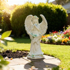Solar Garden Statues Outdoor Decor Resin Lights Garden Angel Statues for Outside Lawn Yard Patio Balcony Art Sculptures Gifts for Mom Women