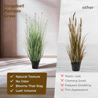 3FT / 4FT Extra Lush Artificial Plant (2pcs), Luxury Fake Tall Plants with Pot, Luxury Faux Tall Greenery with Dogtail for Garden Porch and Home Decor (Gray, 3FT)