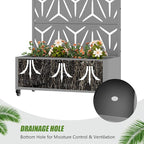 Casaphoria Metal Raised Garden Bed with Trellis and Wheels, 72"x35"x16" Planter Box for Climbing Plants, Vegetables & Vines, Features Drainage Holes and Privacy Screen, Grey-Star