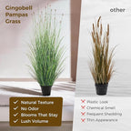 3FT / 4FT Extra Lush Artificial Plant (2pcs), Luxury Fake Tall Plants with Pot, Luxury Faux Tall Greenery with Dogtail for Garden Porch and Home Decor (Gray, 4FT)