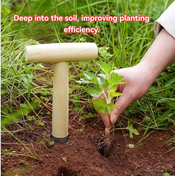 Plant Hole Digger for Planting - Handheld Seed Dispenser Tool, Seed Dibber Gardening Tool, Handheld Digger Garden Seeds Planting Tools for Plantings Tulip Daffodil Saffron Vegetable Seeds (2pcs)