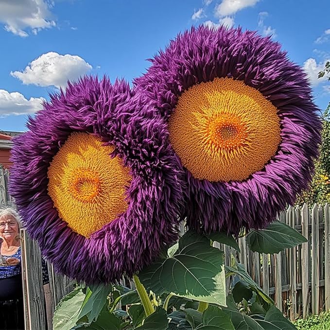 150+ Rare Sunflower Seeds for Planting Giant Teddy Bear Sunflowers Non-GMO Heirloom Seeds for Home Garden Outdoors - Attracts Pollinators