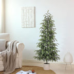 5FT Real Touch Cedar Topiary Trees for Front Porch Decor, Artificial Shrubs Faux Plants Potted UV Resistant Fake Greenery for Outdoor Indoor Door Garden Farmhouse Home Decoration (Set of 2)