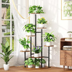 Corner Plant Stand with Grow Lights, 7 Tiered Plant Shelf Indoor, 43" Corner Plant Stands for Indoor Plants, Metal Plant Flower Display Shelves, Plant Organizer Rack for Living Room, Balcony, Home Decor（Round)