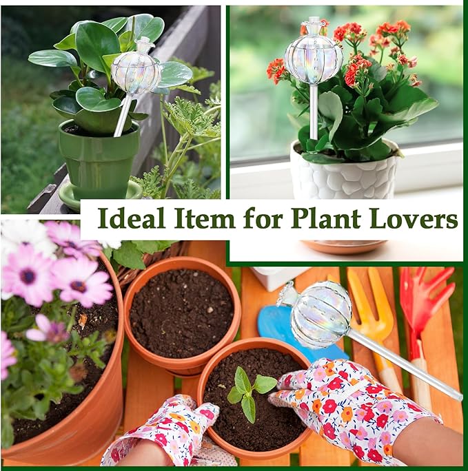 4 Pack Self Watering Planter Insert,Plant Watering Devices Plant Watering Globes for Indoor Plants,Easy Plants Live Houseplants Self Watering Plant Accessories Indoor Items for Plant Lovers - White