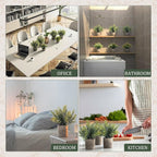 Chunful 6 Pcs Small Fake Plants Potted Faux Mini Artificial Plants Rosemary Babys Breath Artificial Flowers Farmhouse Table Centerpiece Decoration for Living Room Desk Shelves Bathroom Bedroom Office