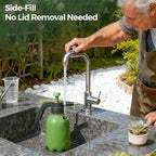 T4U Pump Sprayer 1/2 Gallon, PP Hand Pump Pressure Sprayer for Home Garden Plant Care and Household Cleaning, with Built-in Measuring Cup & Adjustable Nozzle, Suitable for Fertilizers & Common Garden