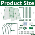codree Cucumber Trellis for Raised Bed, 63 x 63 Inch U-Shape Garden Trellis for Climbing Plants Outdoor, Metal Arch Trellis with Climbing Net Clips for Growing Vine Vegetable, Tomato, Bean, Zucchini
