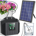 NFESOLAR 4W Solar Drip Irrigation Kit for Outdoor Indoor Plants, Customizable Watering Duration 1–30min & Interval 3h–7d, Solar Irrigation System for Garden Patio Balcony Vacation