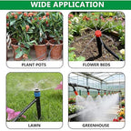 135PCS 240FT Drip Irrigation System Set, Automatic Drip Irrigation Kit for Greenhouse, Yard, Lawn, Plant, with 1/2 inch Hose, 1/4 inch Distribution Tubing and Accessories