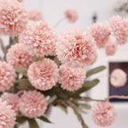 12Pcs Fake Kiku Flowers, Artificial Small Chrysanthemum Balls with Stems, Faux Silk Mini Pompon Mums for Vase Floral Arrangement DIY Bouquets Wedding Party Table Centerpieces Home Decor (No Vase)