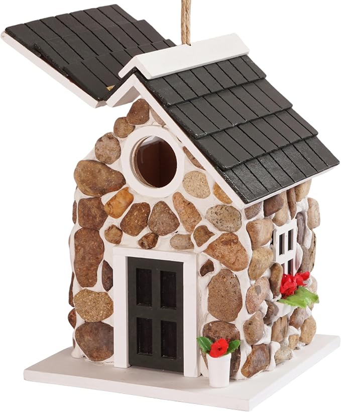 MIXUMON Bird Houses for Outside, Outdoor Bird House for Bird Families Bluebird Sparrow Finch Cardinals Hanging Birdhouse for Garden.