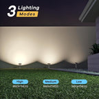 Consciot Solar Lights Outdoor, 6500K Daylight Solar Spotlights, Waterproof Landscape Lighting for Yard, Garden, Tree, Pathway, House, Patio, Outdoor Decor, 4 Pack