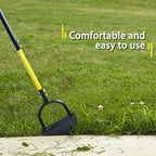 Byhager Professional Edge Lawn Tool, Heavy Duty Steel Half Moon & Saw-Tooth Blade for Clean Borders, Long Handle Reduces Back Strain, Manual Edger Ideal for Garden Edges, Sidewalks, Flower Beds