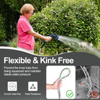 SPECILITE 125ft 304 Stainless Steel Garden Hose Metal, Heavy Duty Water Pipe with Nozzles for Yard, Outdoor - Flexible, Never Kink & Tangle, Puncture Resistant (Sliver)
