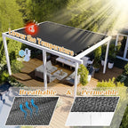 Shade&Beyond Customized Size 11' X 19' Shade Cloth with Grommets, 90% UV Protection UV Protection Mesh Tarp Sun Screens for Patio GN01, Dark Gray
