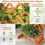 S AFSTAR Raised Garden Bed with Trellis, Outdoor Wood Garden Planter W/ 2-Tier Round Planter Box & Trellis for Vine Climbing Plants Growing, Vertical Plant Container for Garden Patio Balcony, Orange