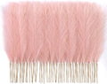 𝟱𝟬𝙥𝙘𝙨 Pampas Grass 𝟭𝟳in, Pink Artificial Dried Pampas Grass Decor for Living Room, Faux Pampas Grass Vase Filler Fluffy for Wedding Party Boho Decoration (𝗣𝗶𝗻𝗸)