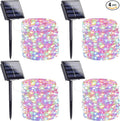 Extra-Long Solar String Lights for Outside, 4 Pack 400LED Solar Fairy Lights Outdoor Waterproof, Copper Wire with 8 Modes Solar Twinkle Lights for Tree Garden Party Patio Xmas Decor (Multicolor)