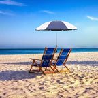 Chair Umbrella with Clamp,46 inches UPF 50+ Clip on Parasol for Patio,Beach Chairs,Strollers,Wheelchairs,Golf Carts