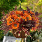 Artificial Sunflowers Flowers Faux Plants for Outdoor, 12 Bundles Fake Silk Realistic Greenery Bushes Look Real UV Resistant for Outside Planters Porch Pot Fall Decor