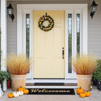 14 Bundles Artificial Fall Plants Outdoor Fake Shrubs Autumn Wheat Grass 20 Inch Fall Greenery Stems Tall Onion Grass UV Resistant Faux Bushes Plant for Garden Farmhouse Thanksgiving Fall Decor