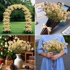 Fake Flowers, 10 Bundles Artificial Fake Flowers Ideal for House Decor, Centerpiece Table Decorations & Bookshelf Styling | Flores Artificiales para Decoración Moderna, Yellow