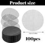 100 PCS Plant Pot Hole Mesh Pad, 4 Inch Drainage Mesh Round Reusable Bonsai Planter Bottom Grid Mat Prevents Soil Leakage for Gardeners