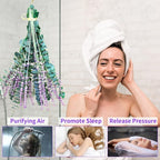 68 Pcs Dried Preserved Eucalyptus Stems & Lavender Flowers Bundles for Shower, 17'' Natural Real Live Eucalyptus Leaves Hanging Lavender Shower Plant, Fragrance, Decor