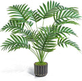 28" Artificial Areca Palm Plant Tall Fake Faux Plants Indoor Outdoor Tree for Living Room Home House Decoration