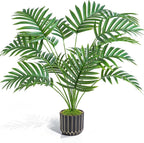 28" Artificial Areca Palm Plant Tall Fake Faux Plants Indoor Outdoor Tree for Living Room Home House Decoration