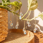 6 Pcs Crystal Sun Catcher Plant Vine Charms Hanging for Mini Potted Plants, Home Window Garden, Garden Home Window Rainbow Sun Catchers Plant Accessories Indoor (Colorful)