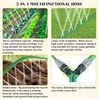 Sprinkler Soaker Hose for Yard 50 FT(25 ft 2pack) with Holes, Flat Garden Soaker Hose with Splitters and Staples, Drip Hose Sprinkler Watering Drip Irrigation Hoses for Lawn Garden Watering System
