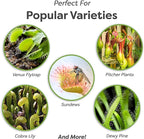 Perfect Plants Carnivorous Plant Soil | Organic Premium Mix | Use with Venus Fly Traps, Pitcher Plants, or Other Carnivorous Plants (1 qt.)
