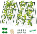 2 Pack Cucumber Trellis, 34"×48" Garden Trellis for Climbing Plants Outdoor, A-Frame Vegetable Trellis for Raised Bed, Support for Tomatoes, Squash, Zucchini, Vegetables & Flowers