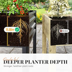 KING BIRD Large Raised Garden Bed with Cover Galvanized Elevated Planter Box with Legs 48×24×56 in for Backyard, Patio, Balcony, 400lb Capacity, Dark Grey