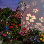 MEBRUDY Solar Garden Decor Lights, IP44 Waterproof Metal Butterfly Solar Watering_Can Lights Outdoor Decor for Yard Pathway Patio Lawn, Gifts for Women Mom Grandma Birthday
