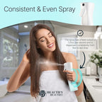 BeautifyBeauties Hair Spray Bottle – Ultra Fine Continuous Water Mister for Hairstyling, Cleaning, Plants, Misting & Skin Care (Clear, 6.8 Ounces)