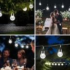 Solar Lights Outdoor Hanging Decorative Globe 8 Pack, Waterproof Solar Lantern with Handle and Clip, Solar Powered Glass Ball Lights for Garden Yard Fence Tree Umbrella Holiday Décor, Cold White