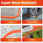 SPECILITE Garden Water Hose 25 ft x 5/8 in Heavy Duty, Flexible and Lightweight, Burst 600 psi, Kink-less Hybrid Rubber Pipe for Backyard, 3/4'' Brass Fittings, Orange