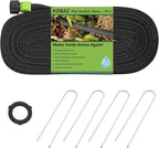 Flat Soaker Hose 15 ft Save 70% Water, Leakproof Design Double Layer Drip Sprinkler Hose for Garden Bed