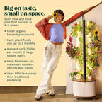 Gardyn Studio 1 Vertical Hydroponics Growing System Kit - 16 Non-GMO Plants, Herbs, Vegetables - Tower Garden - Hydroponic Herb Garden Planter Indoor Kit - Indoor Gardening System with LED Grow Lights