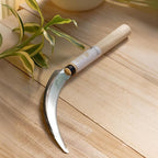 Wazakura Japanese Sickle with Saw-Tooth Blade - Hand Weeding Sickle for Grass, Weeds & Perennials - Sharp Garden Knife for Cutting & Harvesting, Made in Japan