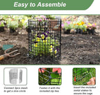 10 Pack Plant Protector from Animals, 13.5" Dia x 14" H Wire Plant Protectors, 30pcs Pre-Bent Metal Mesh to Keep Animals Out with Zip Ties & Stakes (10 Packs)