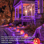 JMEXSUSS 150 LED Purple Christmas Lights Indoor, 8 Modes Connectable String Lights Outdoor Waterproof, 59FT Purple Twinkle Fairy Light for Tree Party Bedroom Home Christmas Decorations