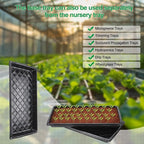 Oscorna (20Pack) 72-Cell Seed Starter Trays with Dibber, 10 Pack Nursery Starting with Base Tray, 72 Hole Soil Digger for Setting Out Quickly, Seedling Planting Tray, Germination Kit Trays Reusable