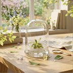 Bloomify Live Pinguicula ‘Fumiko’ Butterwort Carnivorous Plant Terrarium – No Water Indoor Plant, Zero Care Soil-Free Self Growing Kit, Mini Desk Plant, Home Decor, Pet-Safe Unique Gift